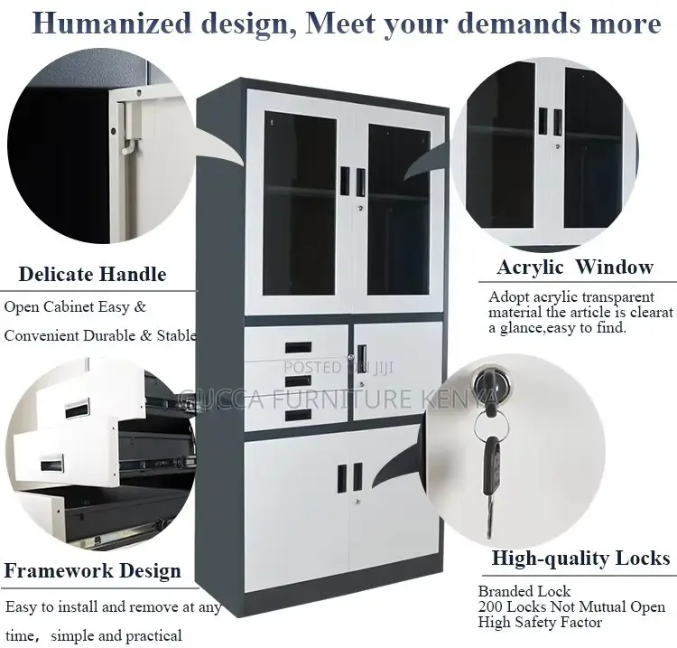 Swing Door Steel Office Filling Cabinet With Safe