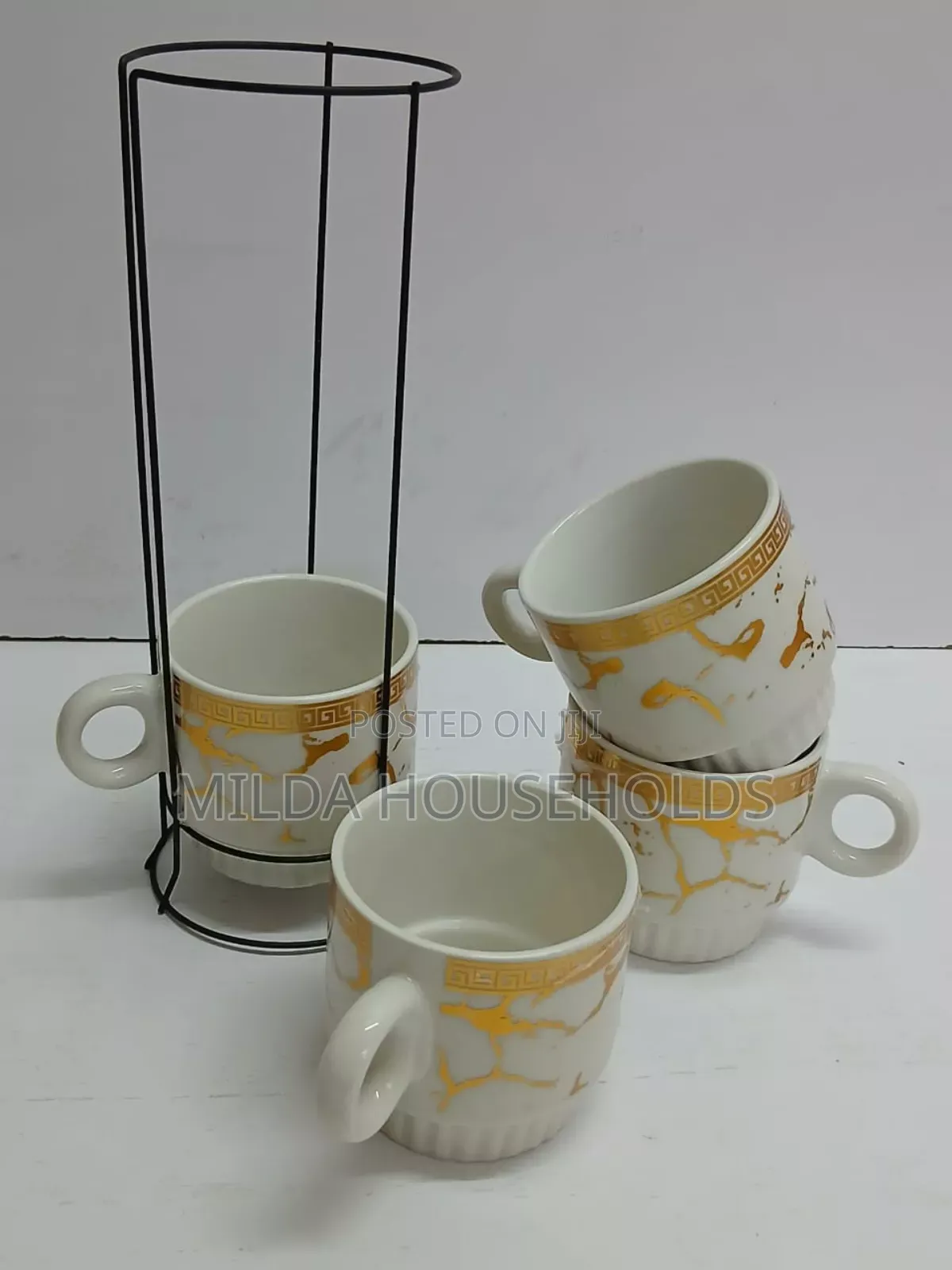 Creative Space Saver Coffee Cups With Stackable Stand.