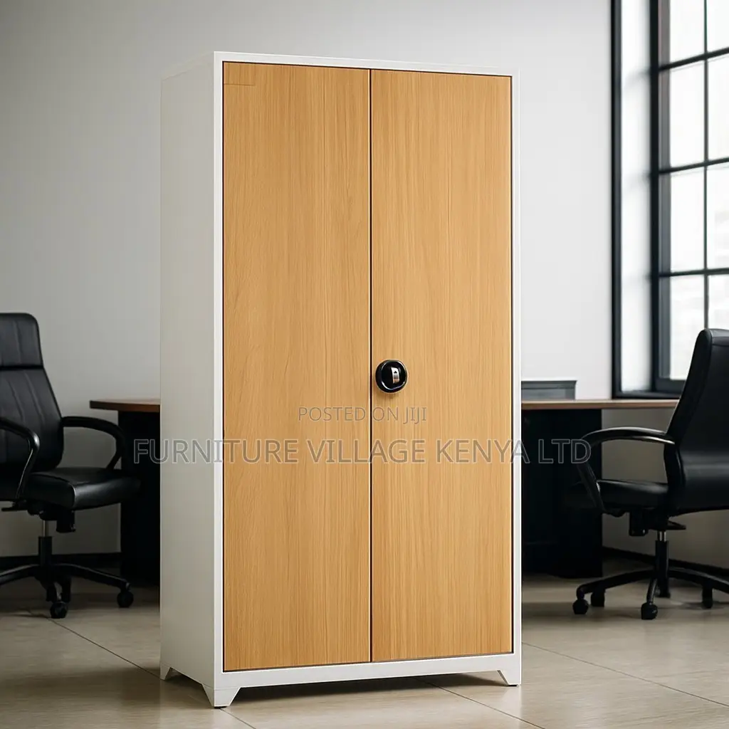 Office Cabinet; 2 Door Brown Metallic Office Cabinet