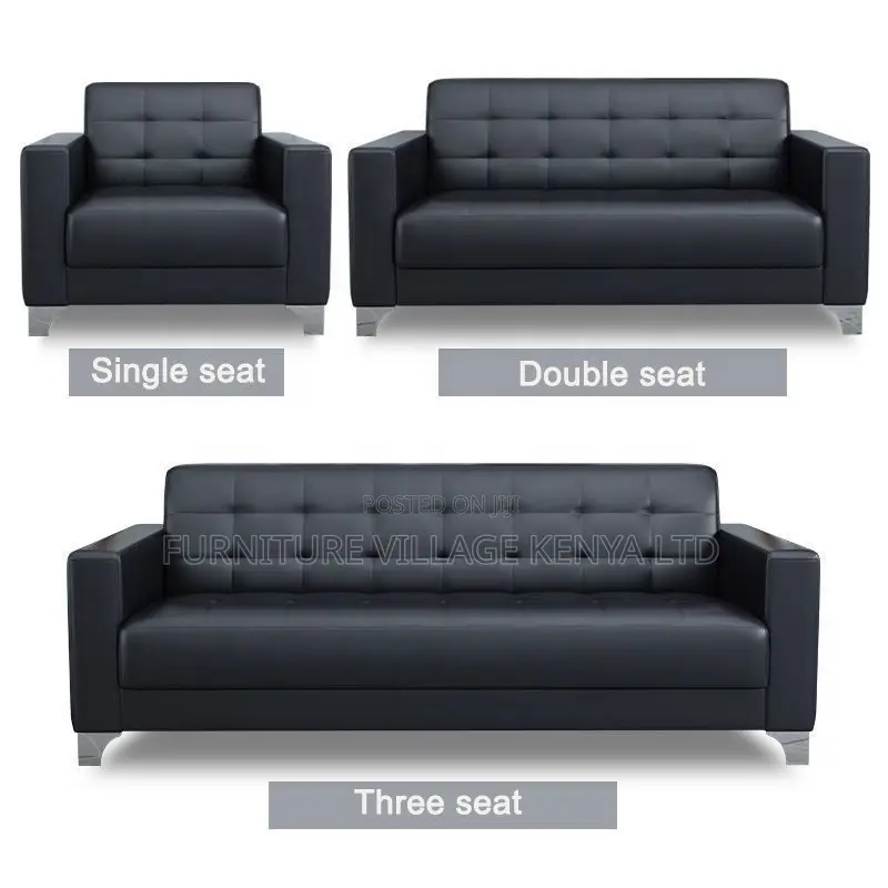 Office Sofa; 5-seater Office Leather Sofa Set