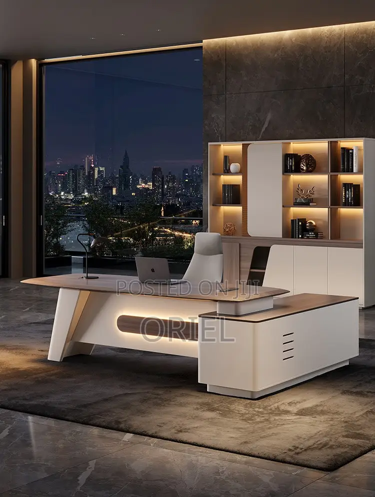 Office Desk: Executive L-Shaped Workstation 180cm