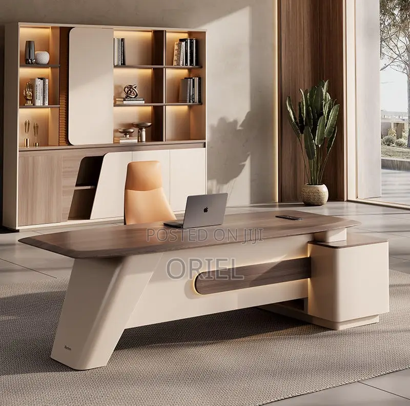 Office Desk: Executive L-Shaped Workstation 180cm