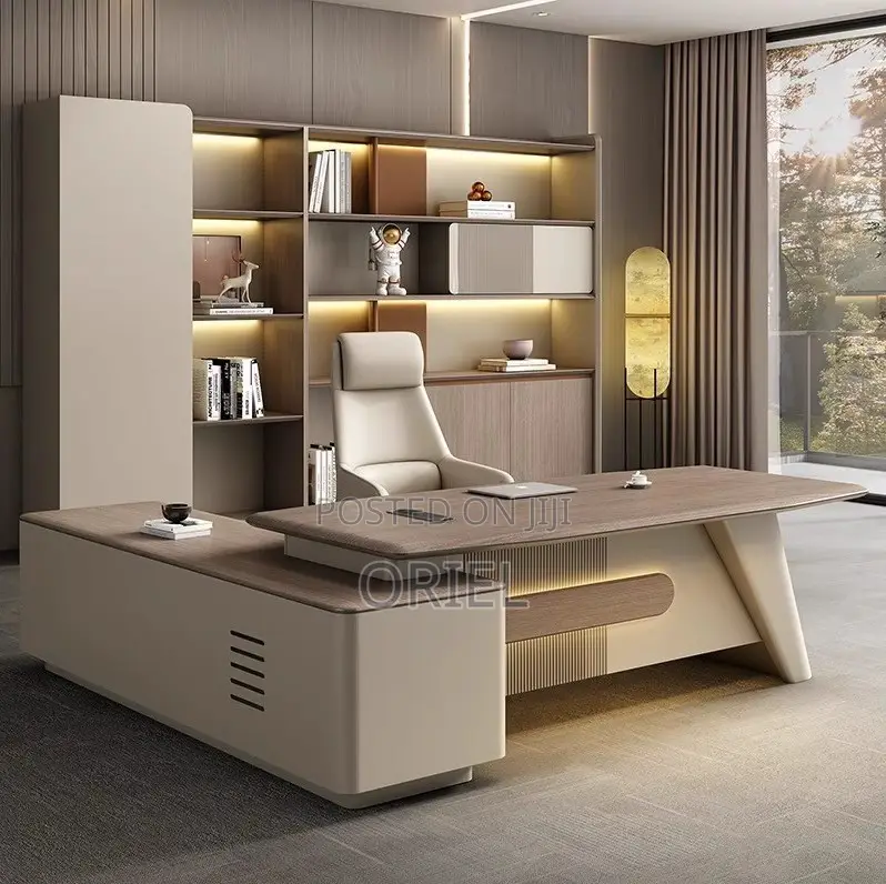 Office Desk: Executive L-Shaped Workstation 180cm