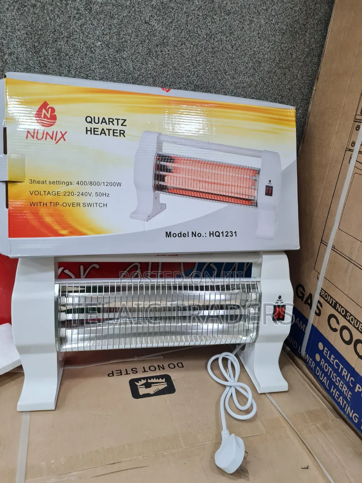 Nunix Electric Portable Quartz Room Heater With 3 Heat Control