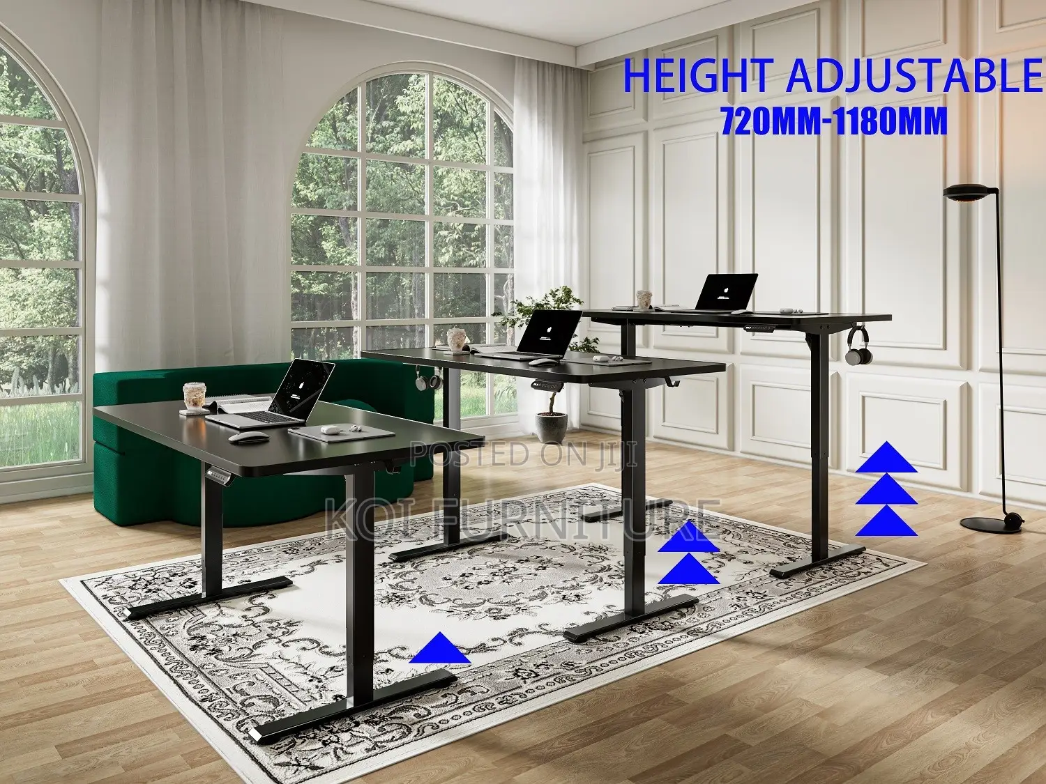 Office Table; Prestige 1.2m Electric Modern Workstation Desk