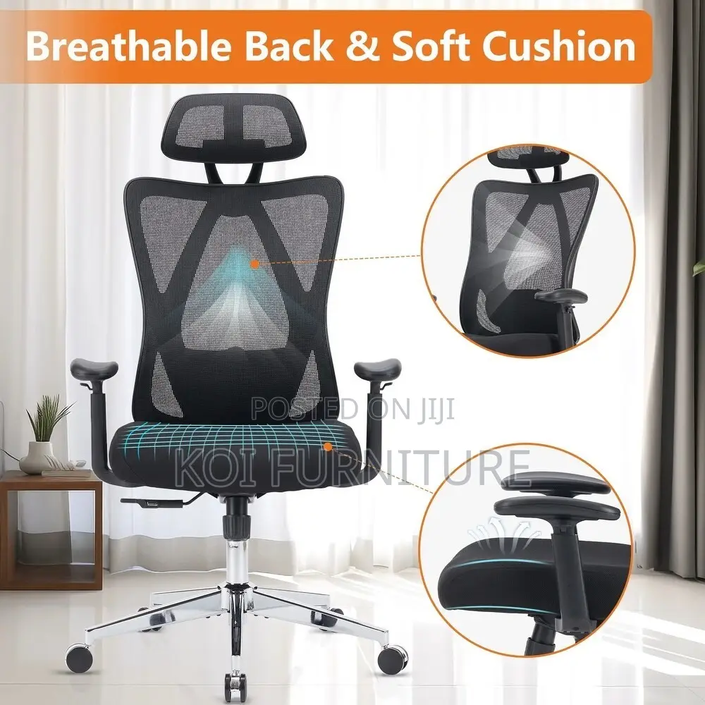 Office Chairs; High Back Orthopedic Office Fabric Chair