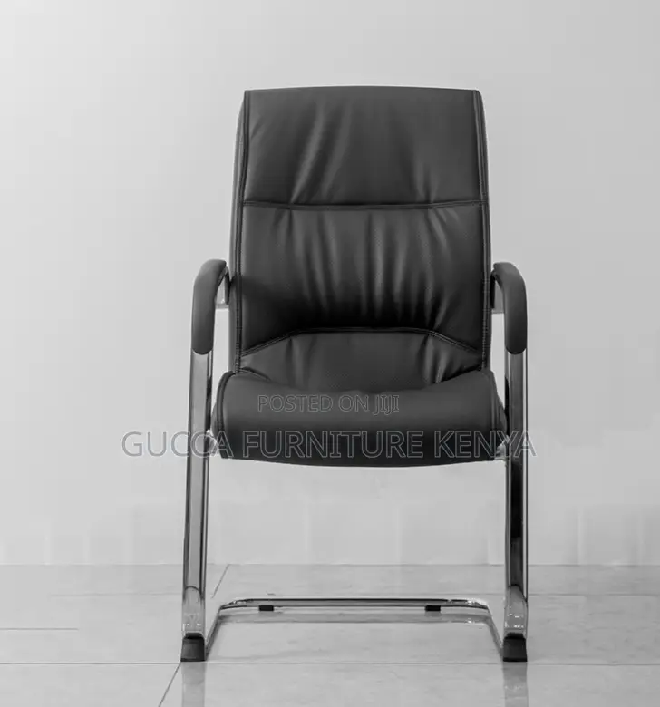 Executive Leather High-back Visitor's Chair