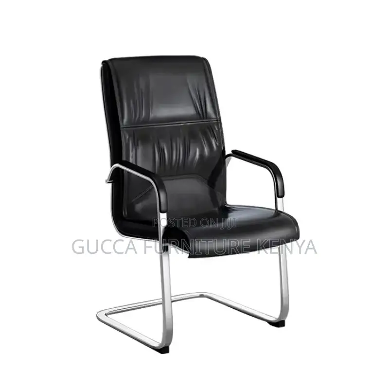 Executive Leather High-back Visitor's Chair