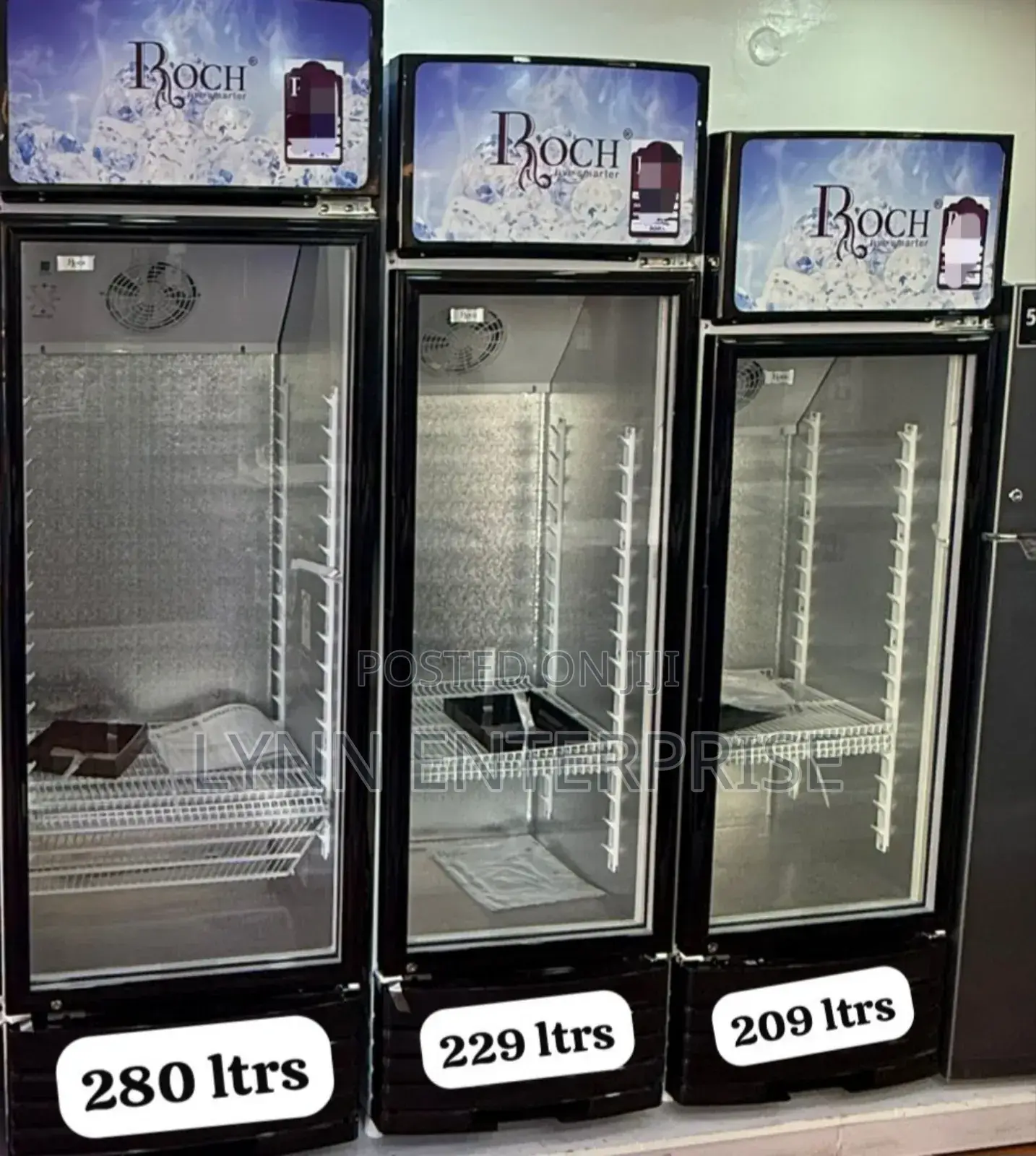229 Litres Roch Vertical Showcase Model RSF-290-O Refrigerator
