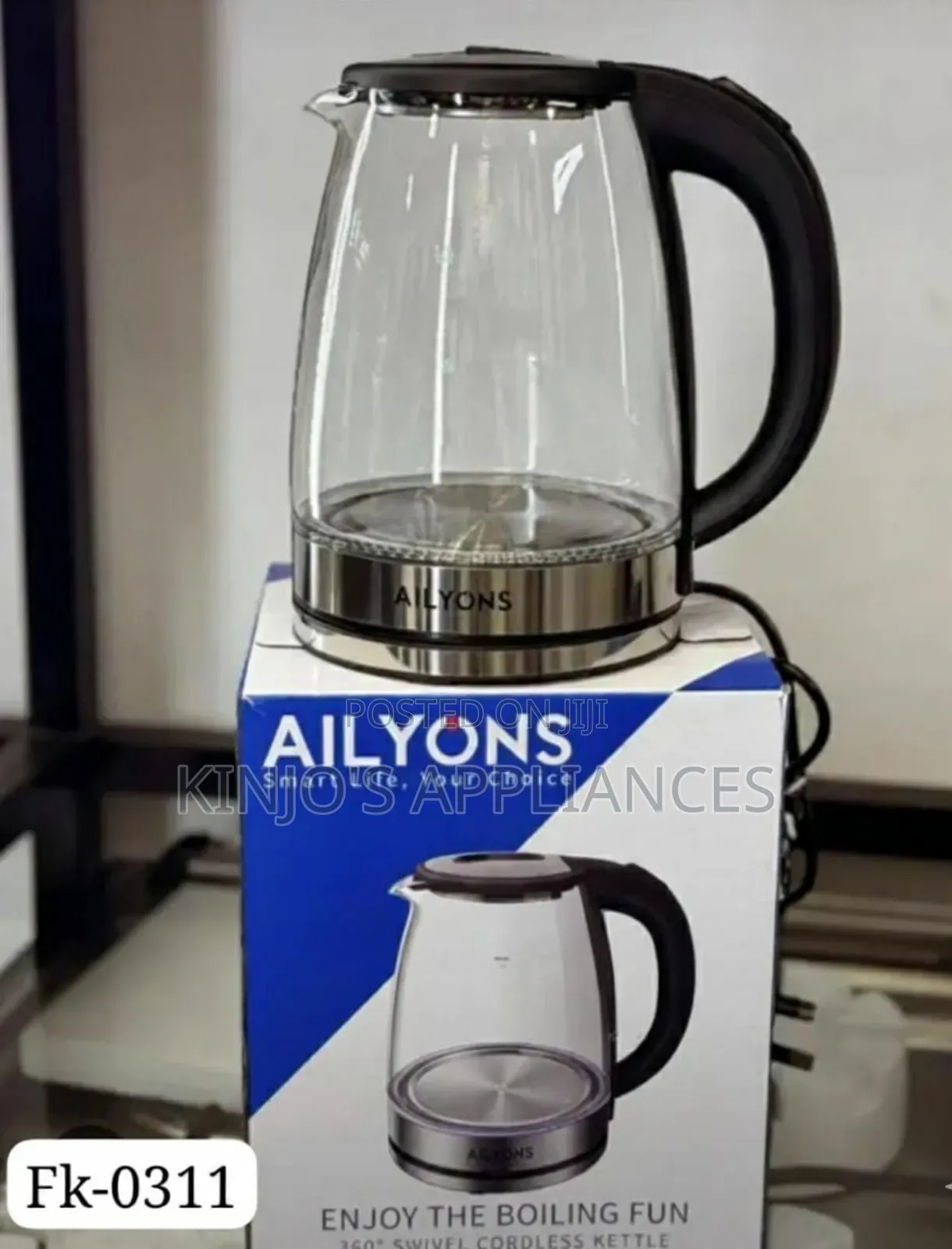 Ailyons 1.8ltrs Transparent Electric Kettle