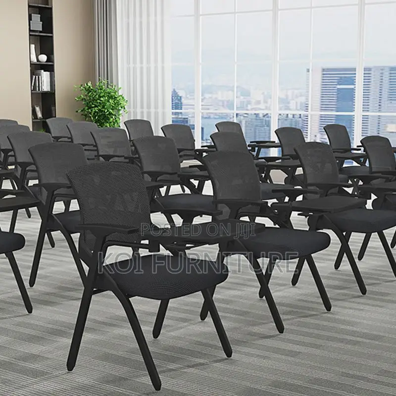 Office Chair; Mid Backrest School Office Chair With Writing Pad
