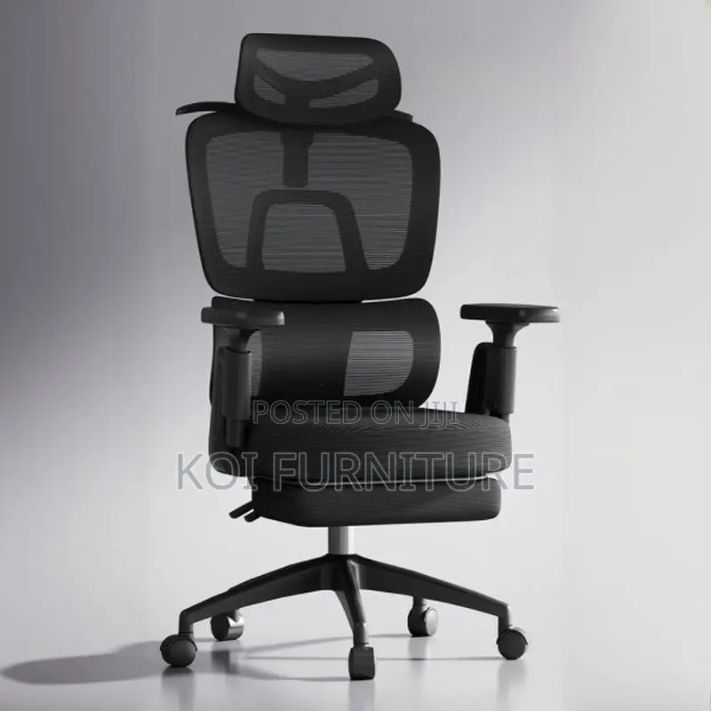 Office Chair; Ergonomic High Back Swivel Chair With Footrest