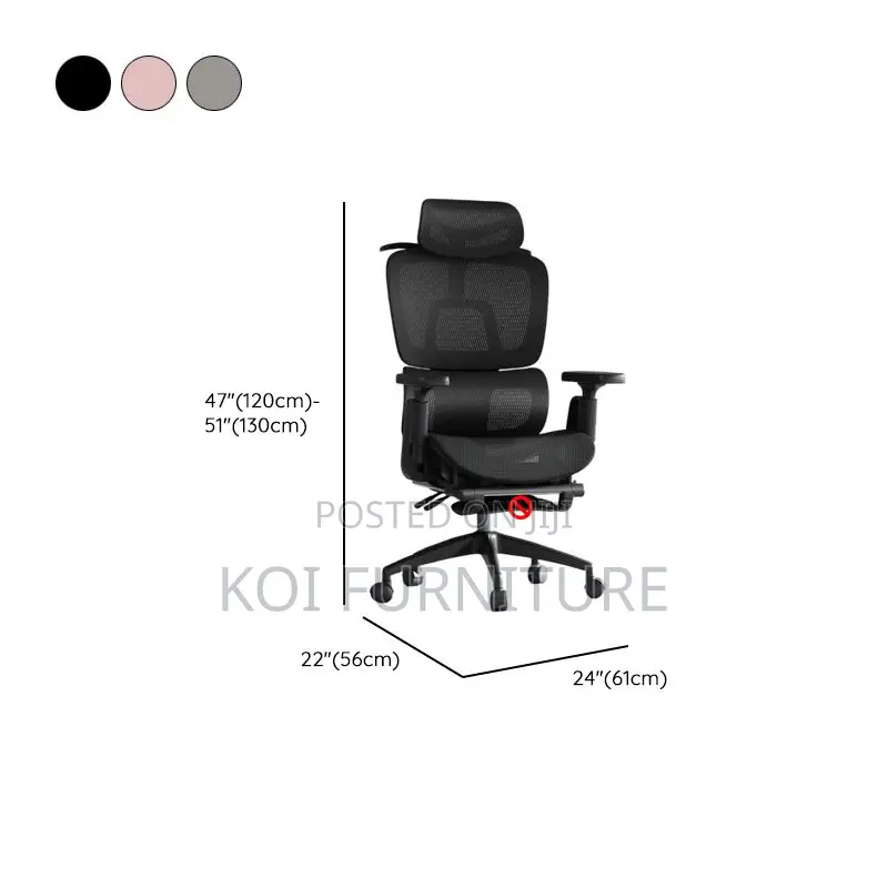 Office Chair; Ergonomic High Back Swivel Chair With Footrest