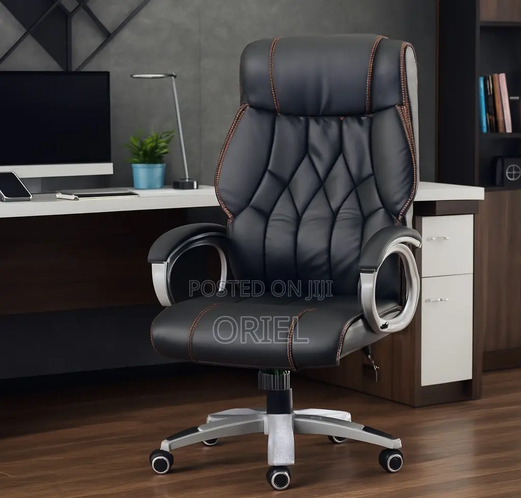 Office Chair : Office Leather Seat High-Back Chair