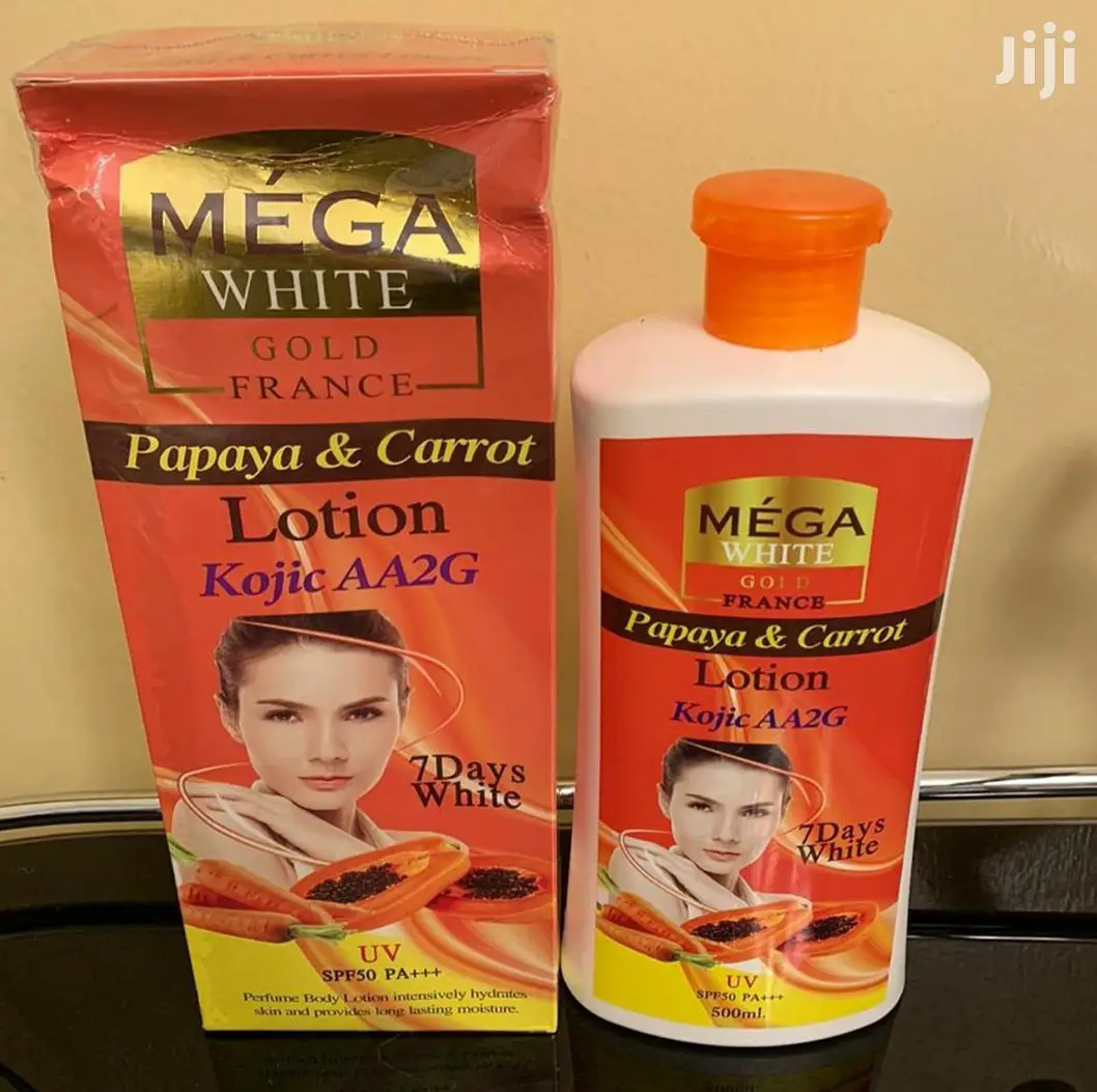 Mega White Papaya&Carrot Kojic Aa2g Lotion Kojic 7 Days White Lotion