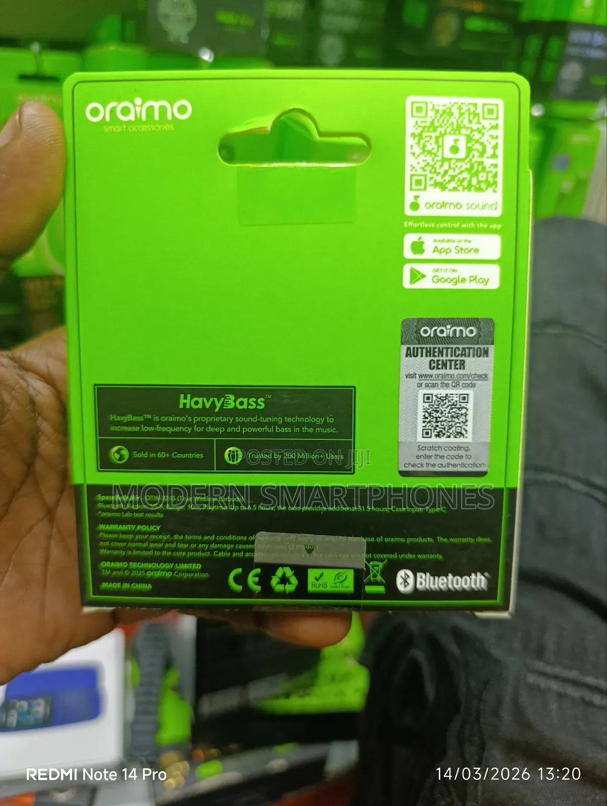 Oraimo Spacebuds Air 38 Hours Smart Finder True Wireless Earbuds