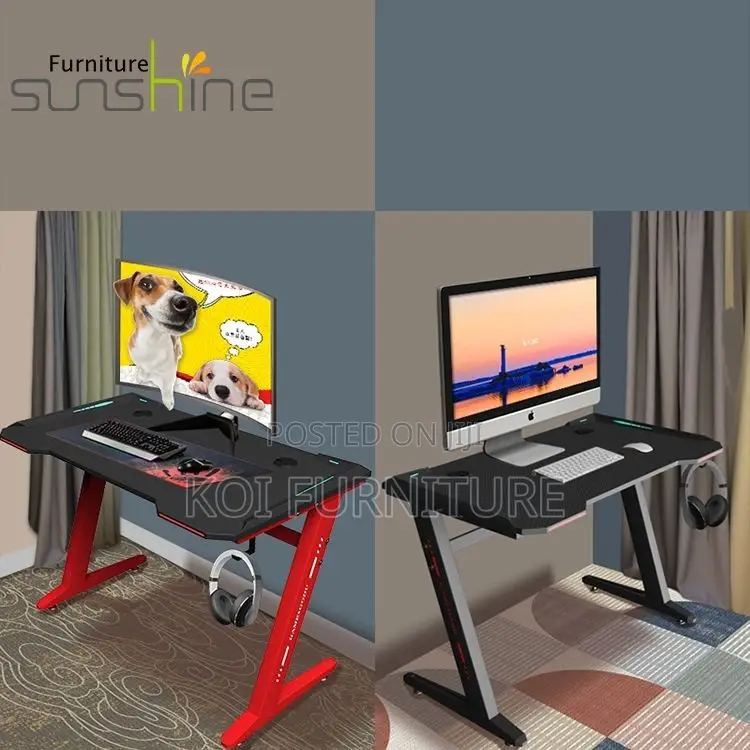 Office Desk; 1.4m Generic Computer Desk With Led