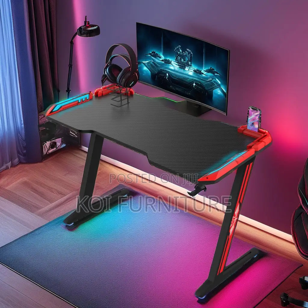 Office Desk; 1.4m Generic Computer Desk With Led