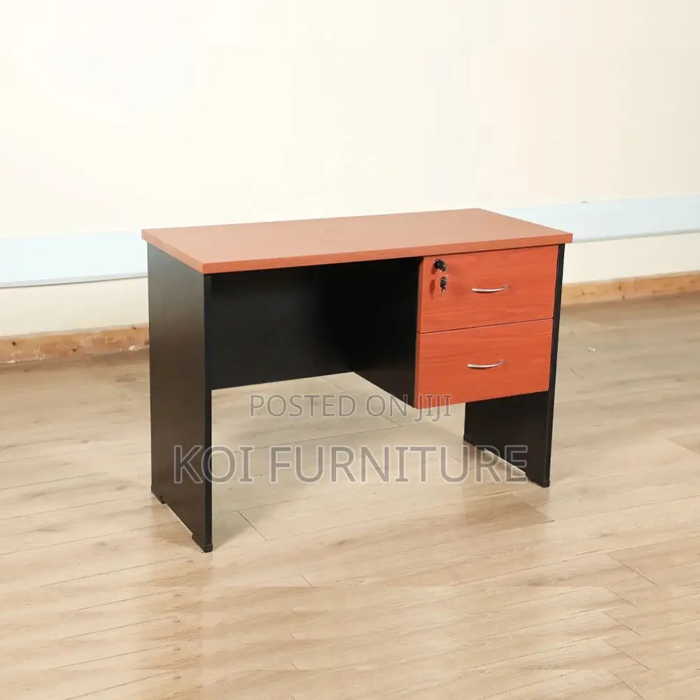 Office Desk; 1.4 Meters Brown Ergonomic Office Home Desk