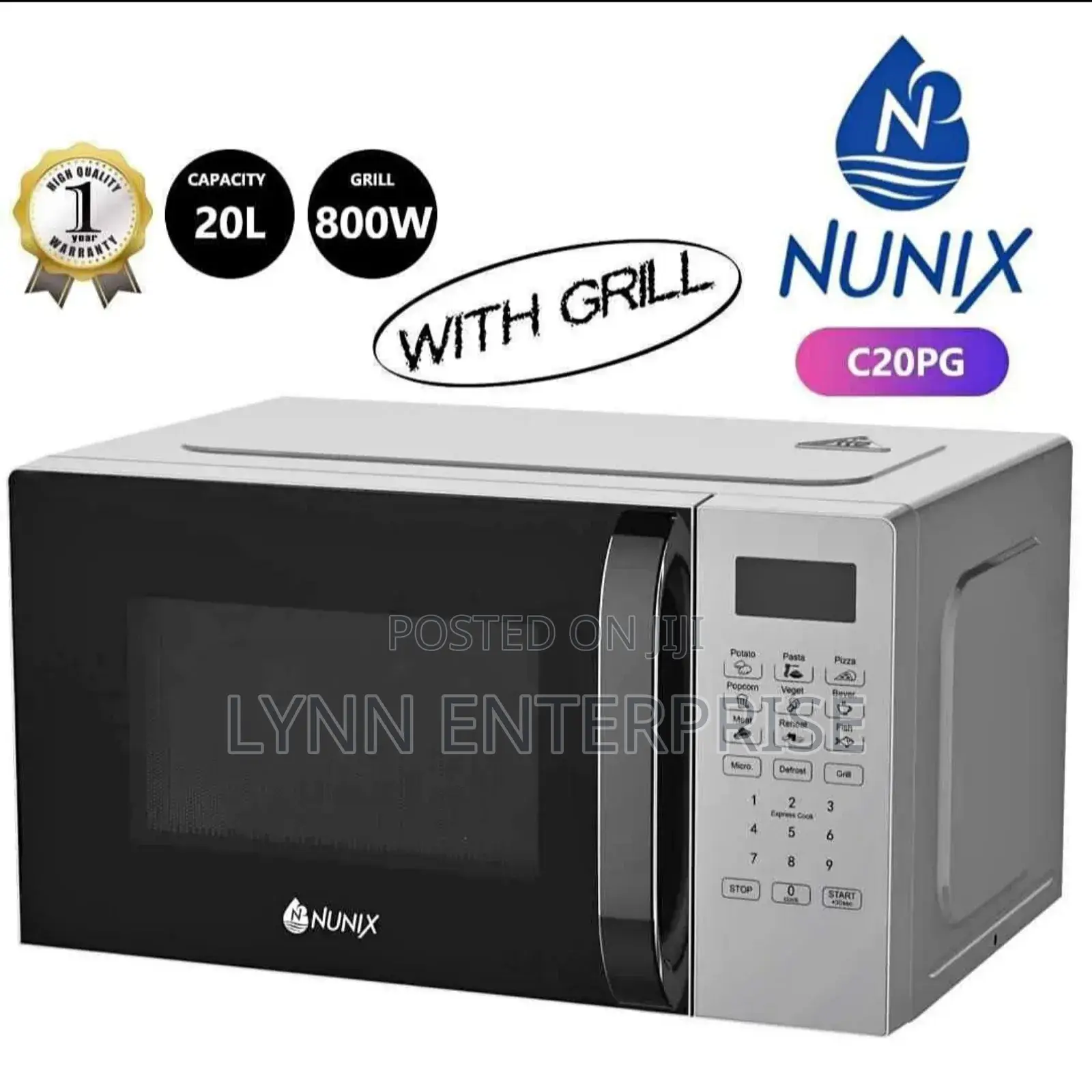 New Model 20 Litres Nunix Digital Microwave With Grill