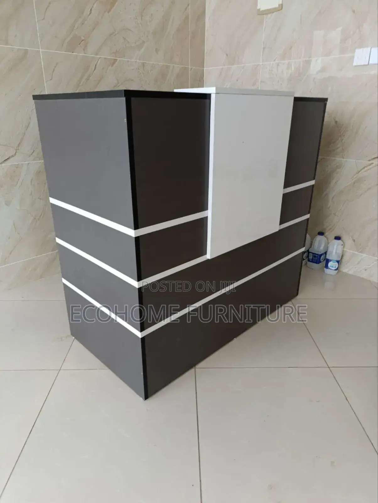 1.4meter Gray Reception Desk