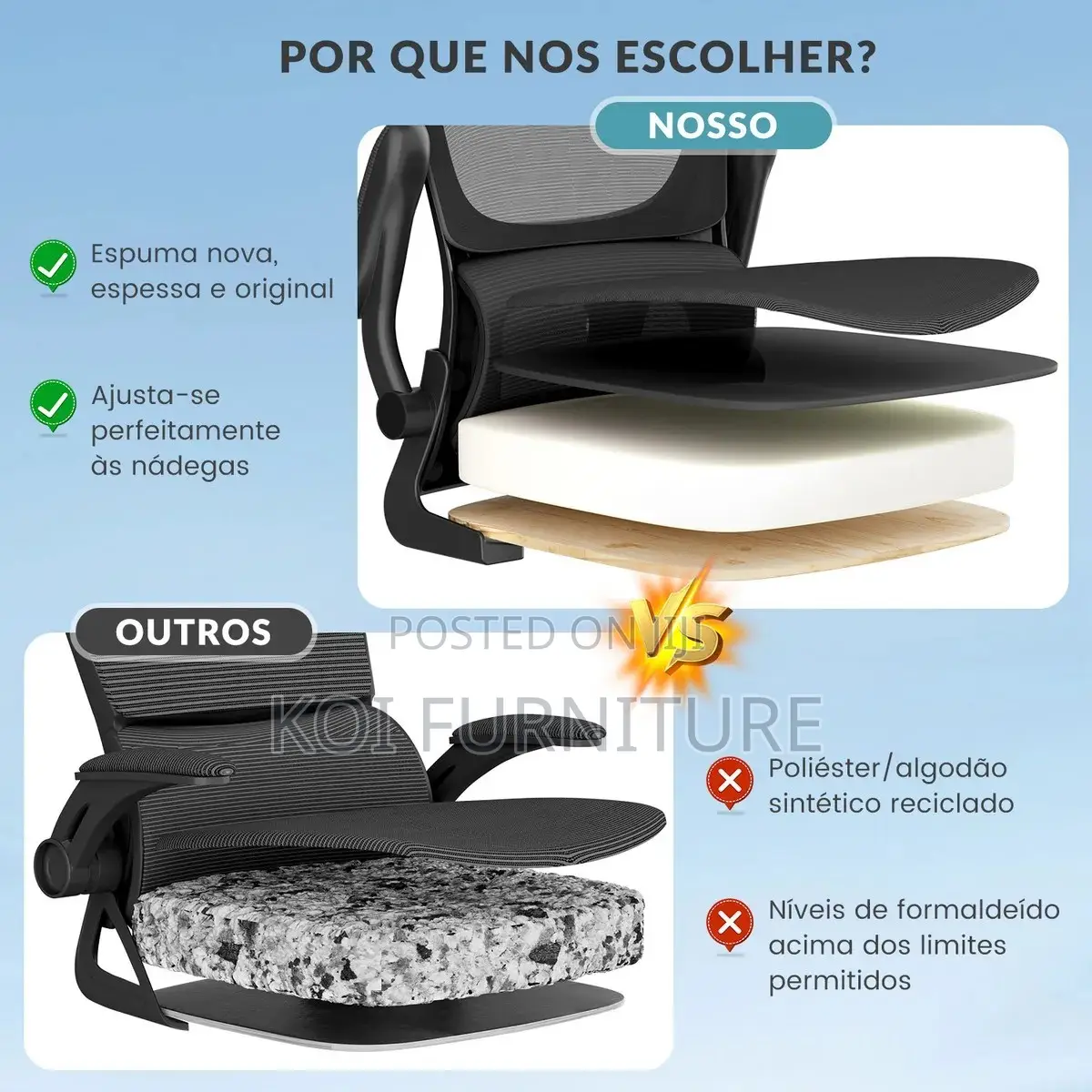 Office Chairs; High Back Orthopedic Ergonomic Office Seat