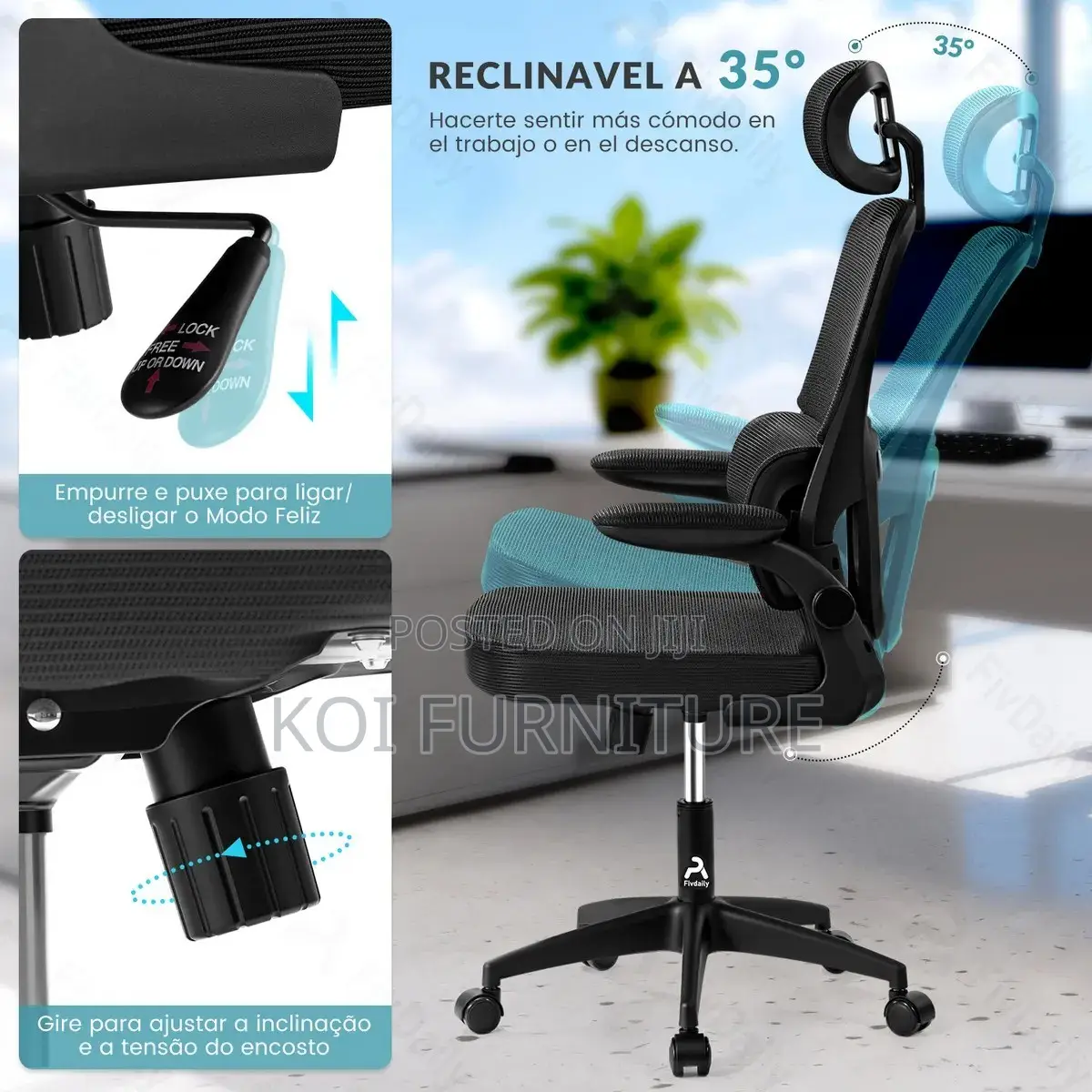 Office Chairs; High Back Orthopedic Ergonomic Office Seat