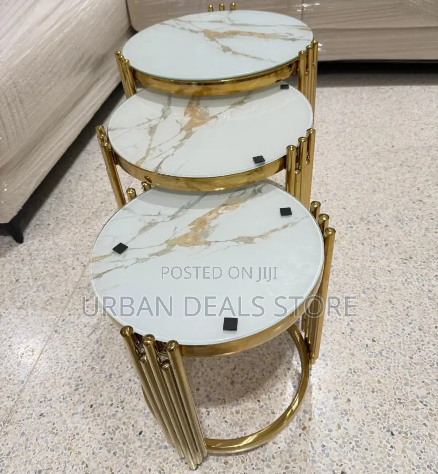3 in 1 Executive Marble Table