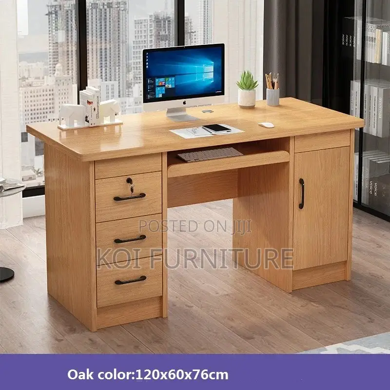 Office Tables; 1200mm Brown Finish Executive Home Office Desk
