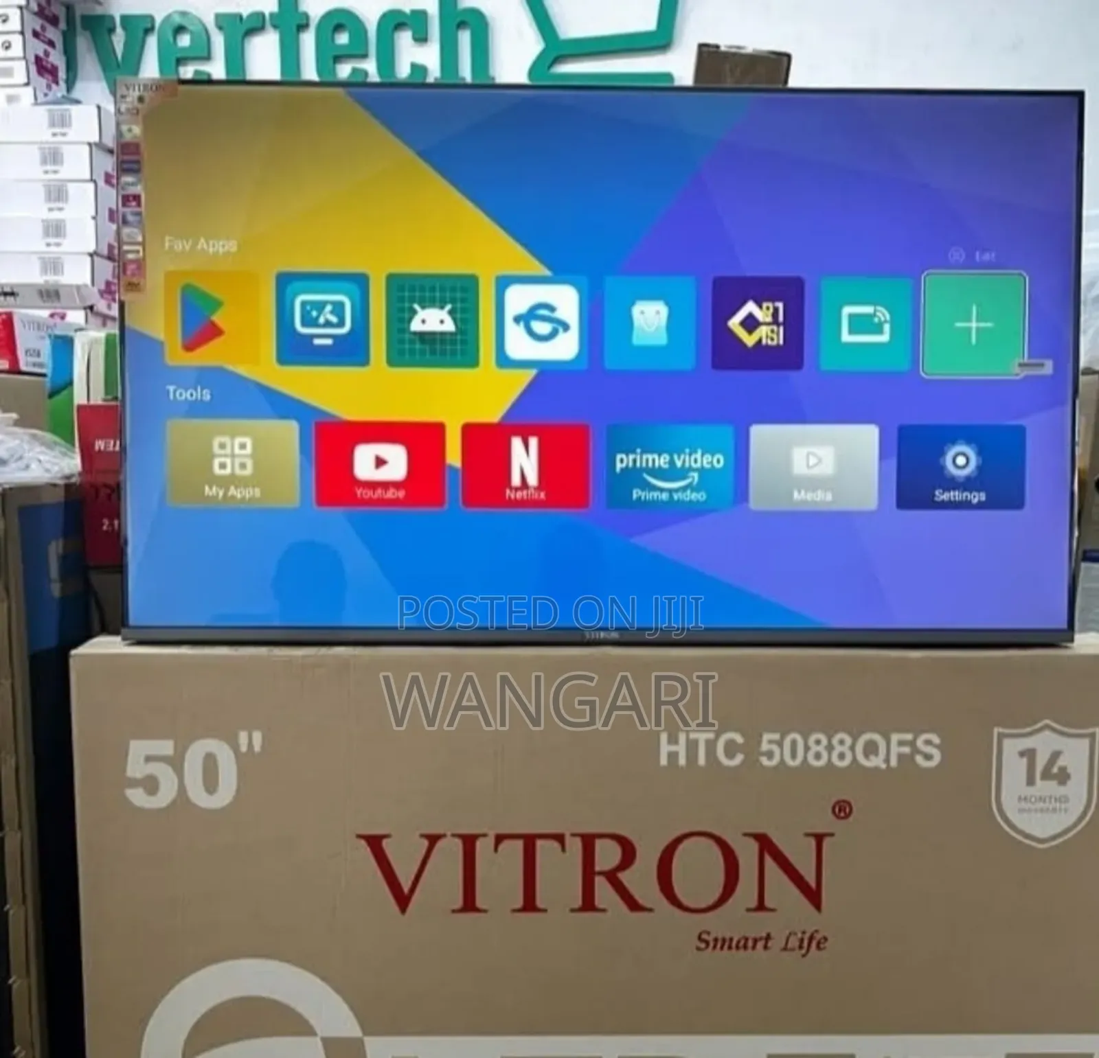 Wifi Enabled Qled 50 Inch Vitron Television