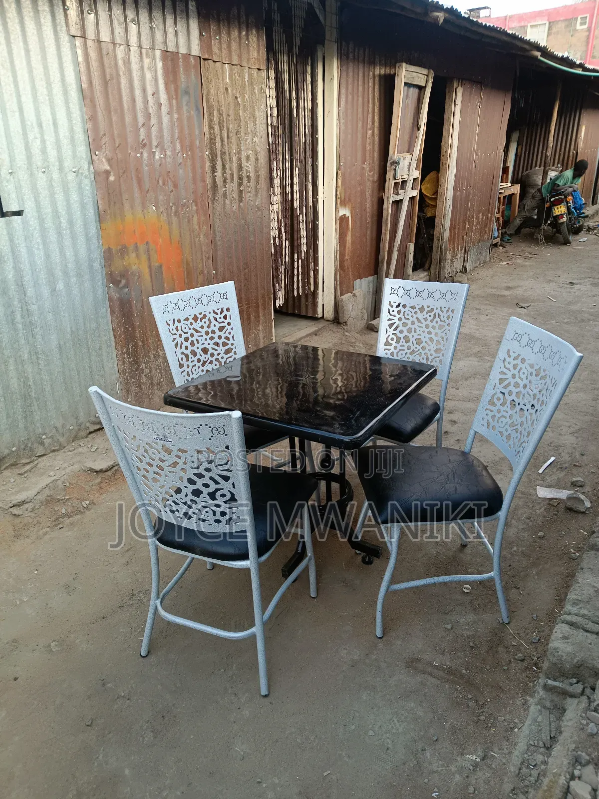 Restaurant Set, With Coated Frames and Marble Table 