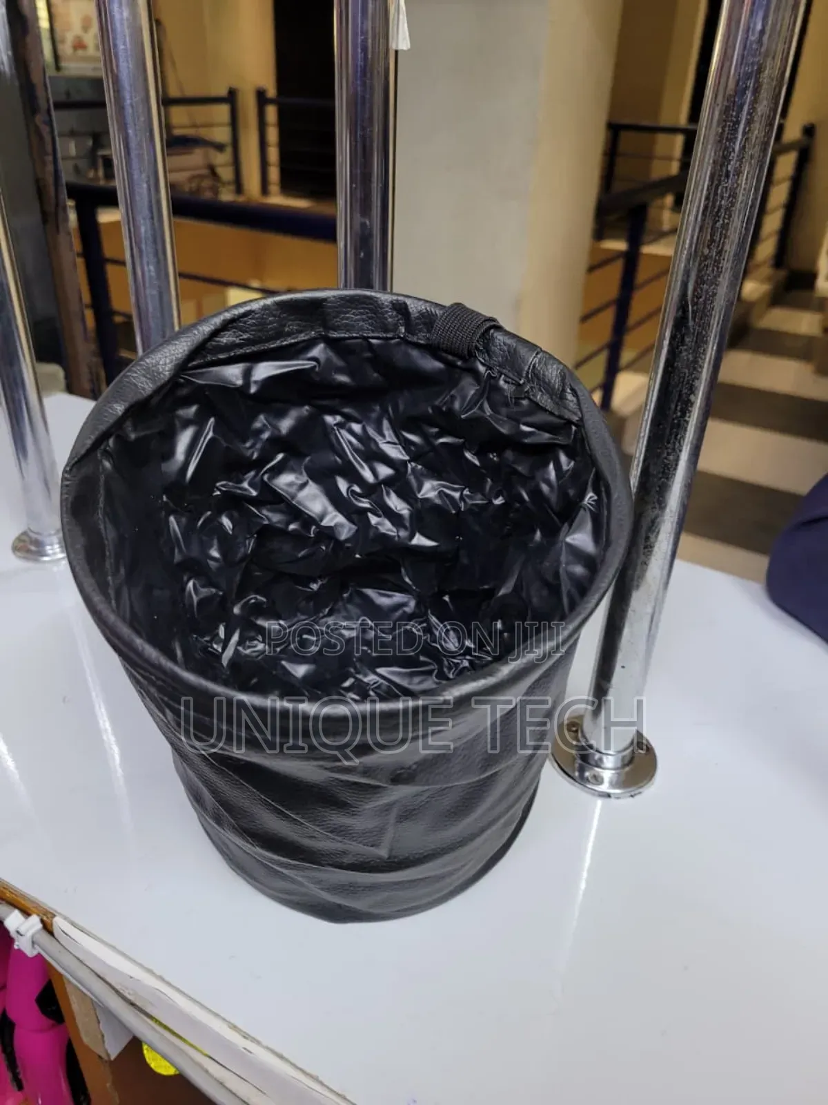 Leather Car Trash Bin