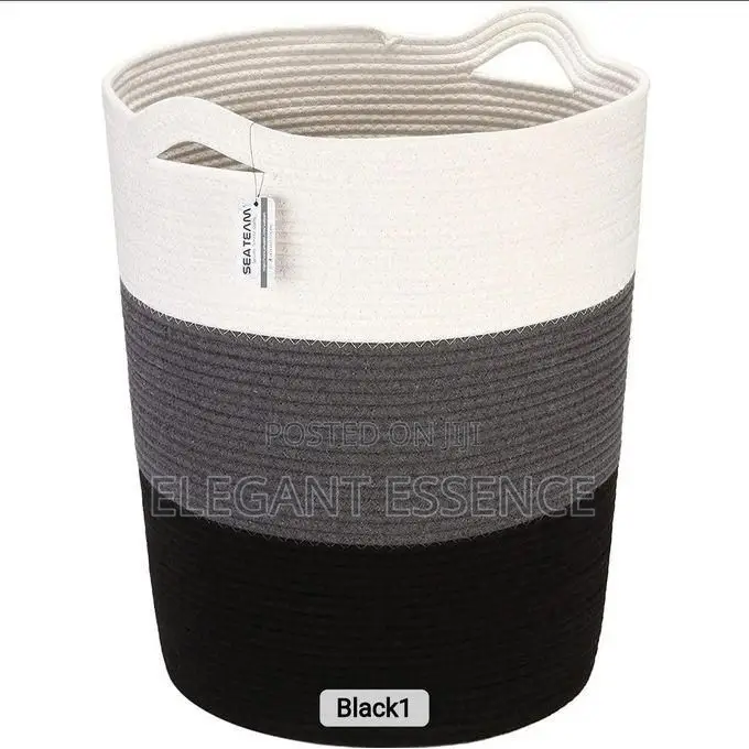 Cotton Rope Woven Storage Basket Dirty Clothes Basket