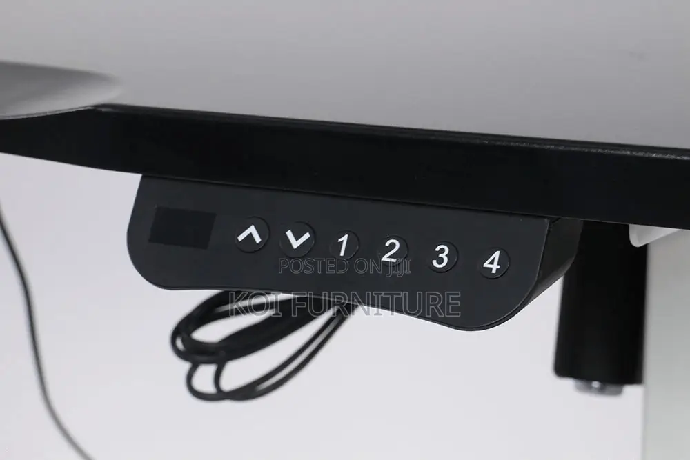 Office Desk; 1.2m Black Ergonomic Electric Adjustable Desk