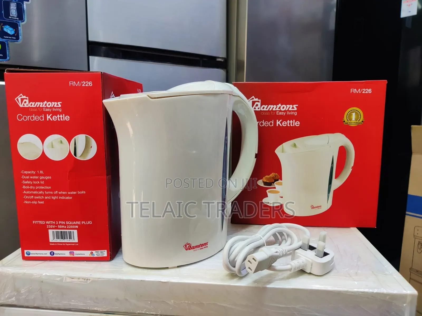Ramtons Kettle Corded 1.7l Rm226
