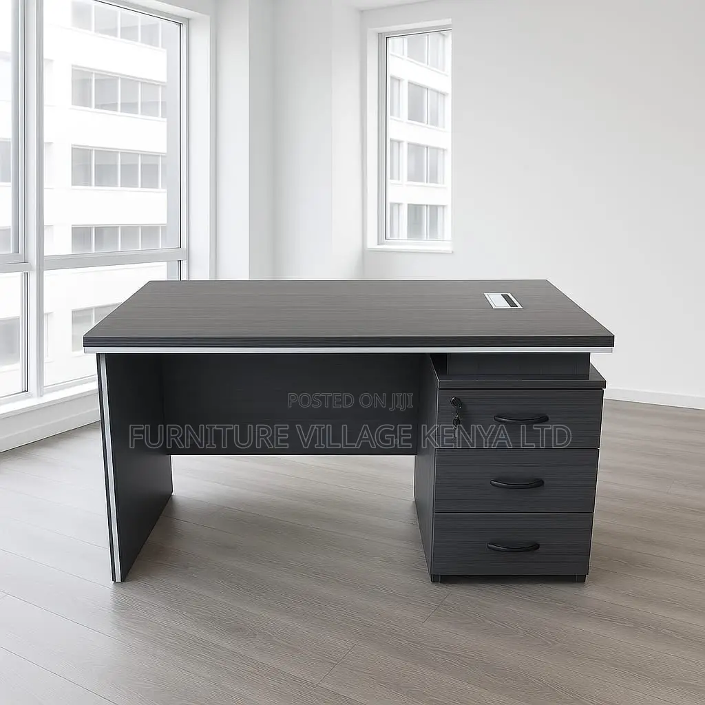 Office Desk; 1200mm Executive Office Desk With Fixed Drawers