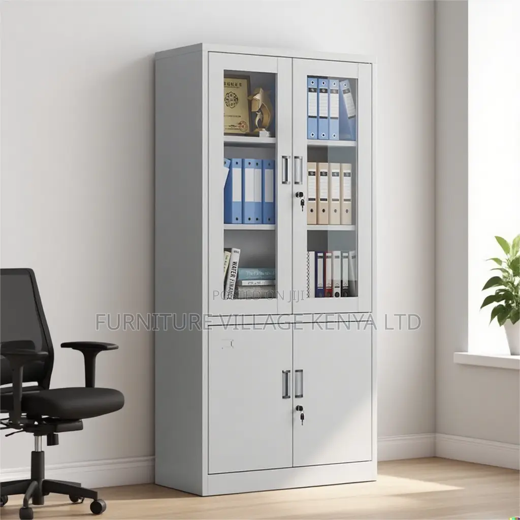Office Cabinet; 2-door Metallic Filing Office Cabinet