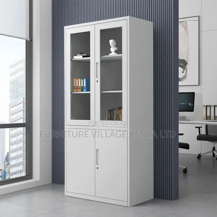 Office Cabinet; 2-door Metallic Filing Office Cabinet