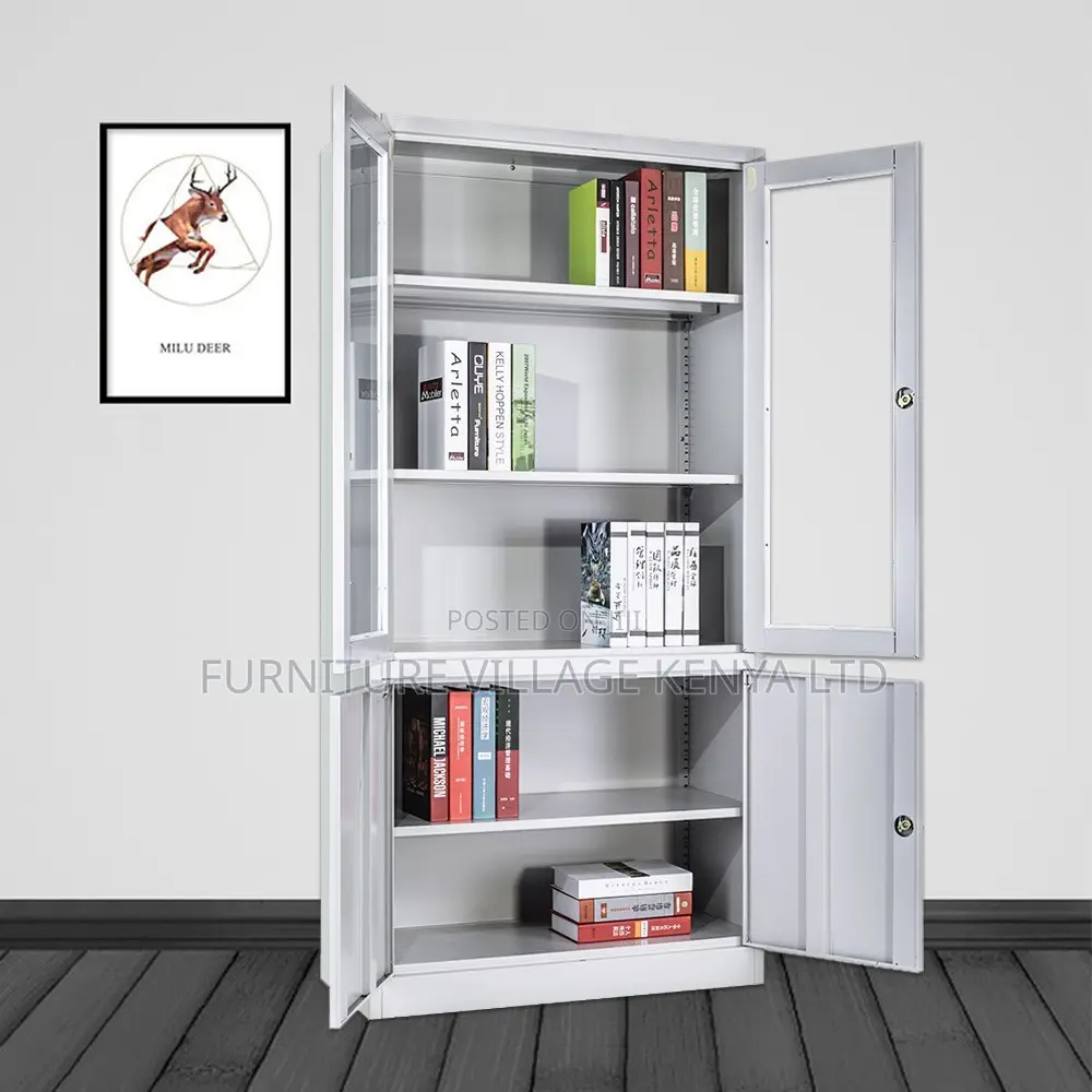 Office Cabinet; 2-door Metallic Filing Office Cabinet