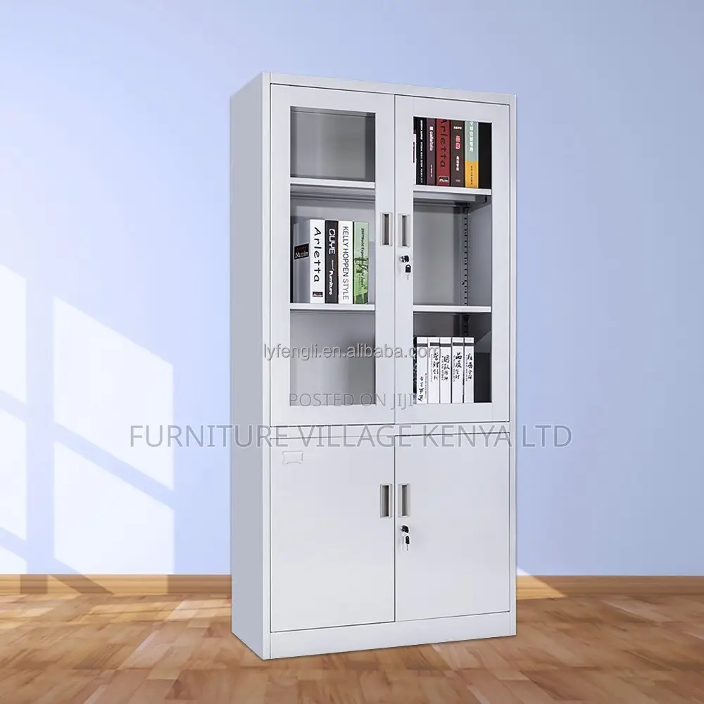 Office Cabinet; 2-door Metallic Filing Office Cabinet