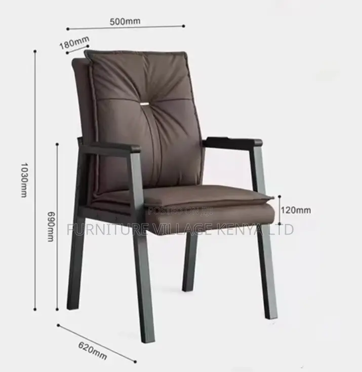 Office Chair; 4-leg Leather Conference Visitor Office Chairs