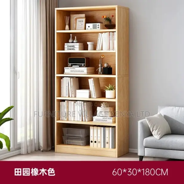 Office Bookself; Wooden Storage Display Bookcase 5 Layer