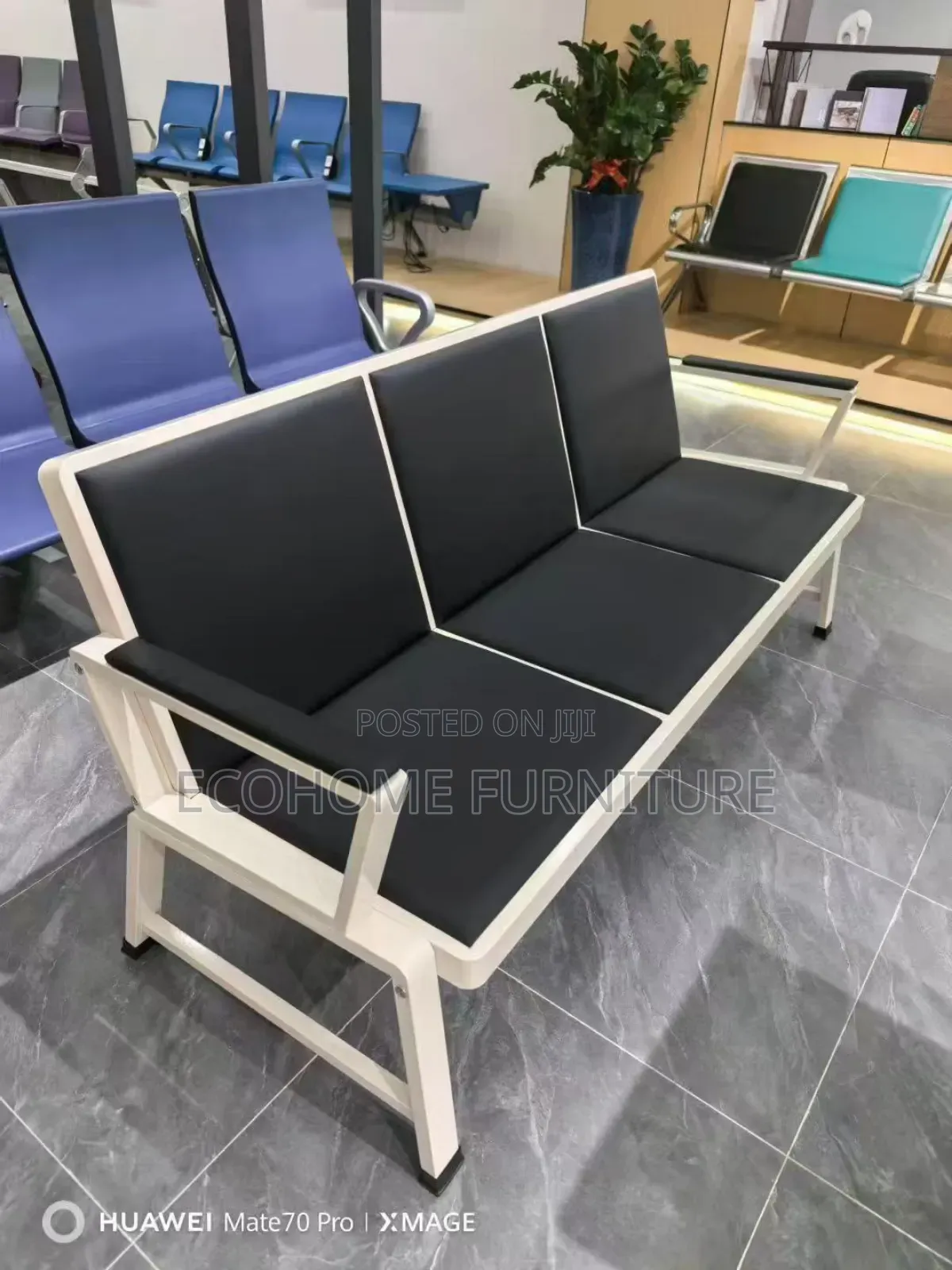 3 Seater Comfort Waiting Chair With Padded Seats