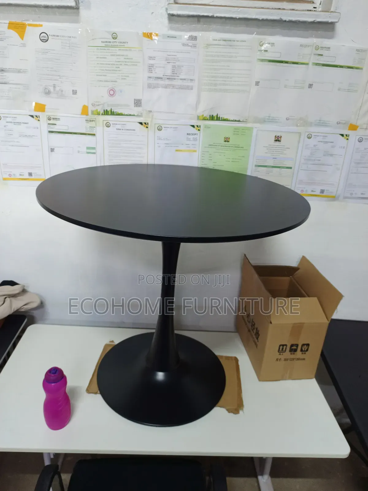 Black Round Eamas Table