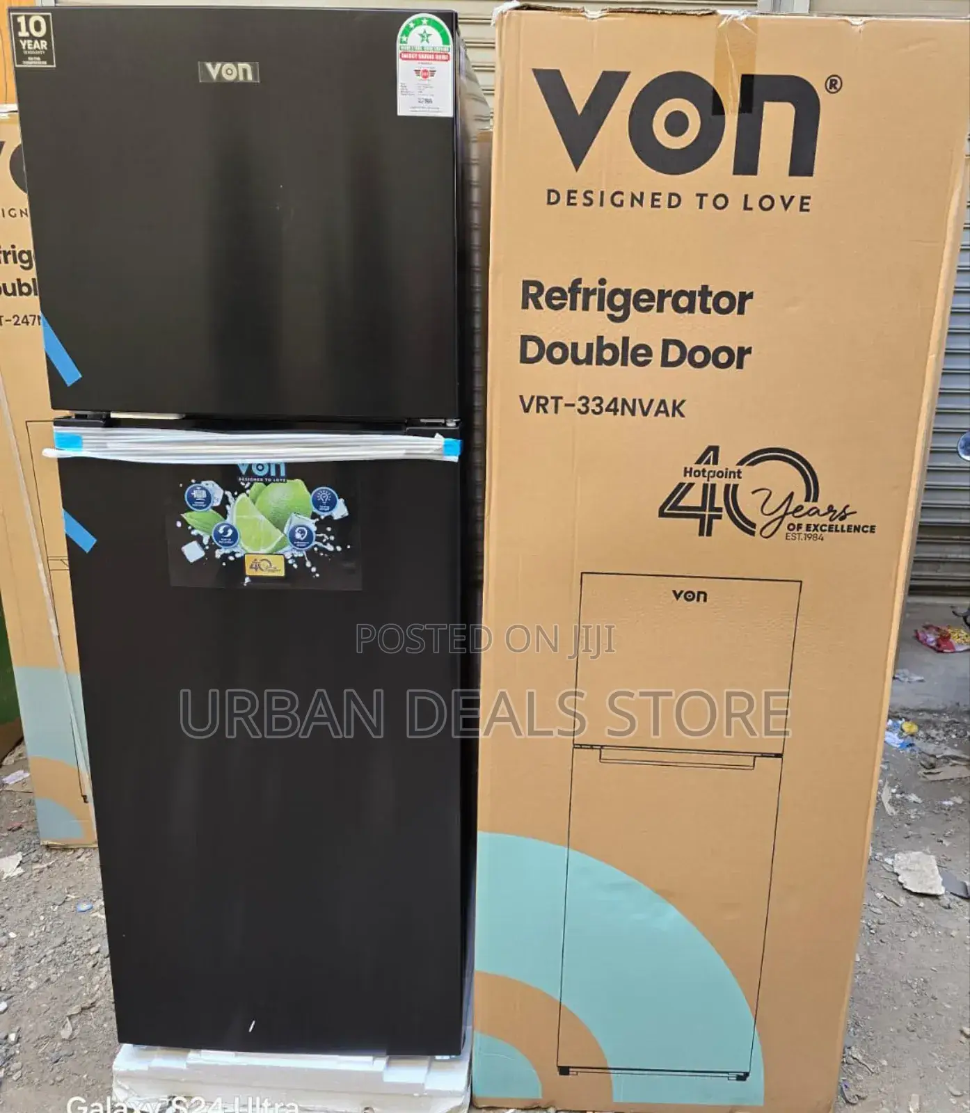 Von 334 Litres No Frost Double Door Refrigerator