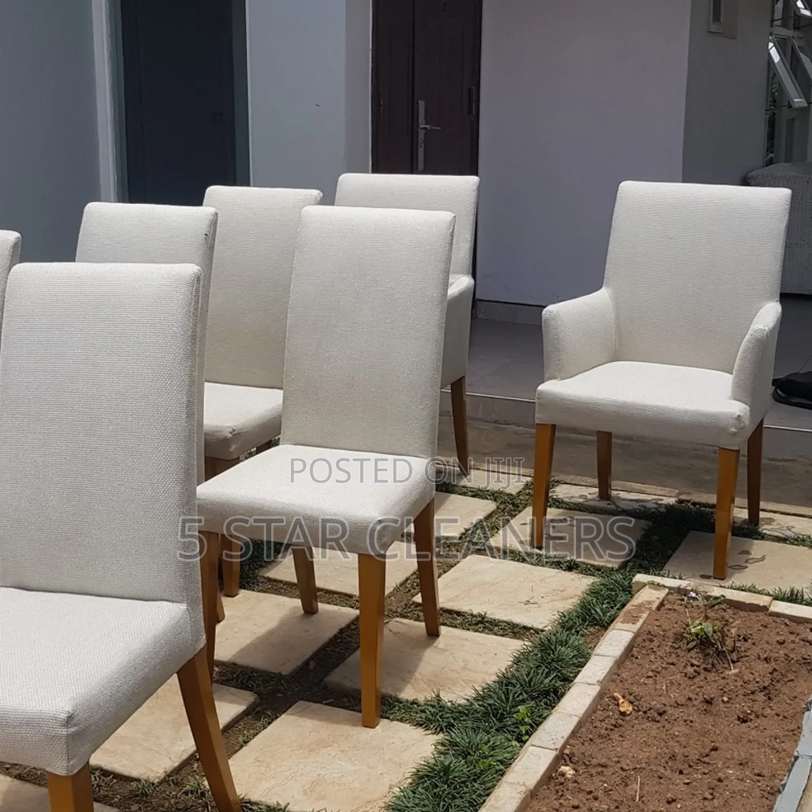 White/Cream Sofaset/Dining Seats Cleaning- Home Delivery Services