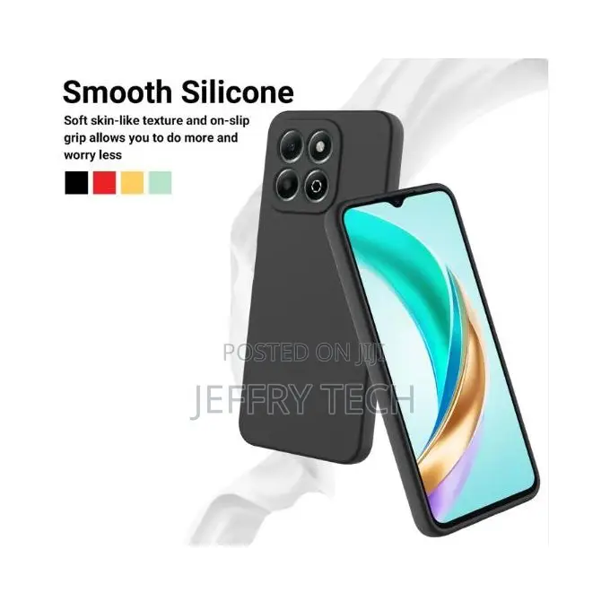 Pikert Soft Silicone Back Cover for Honor X6c – Black
