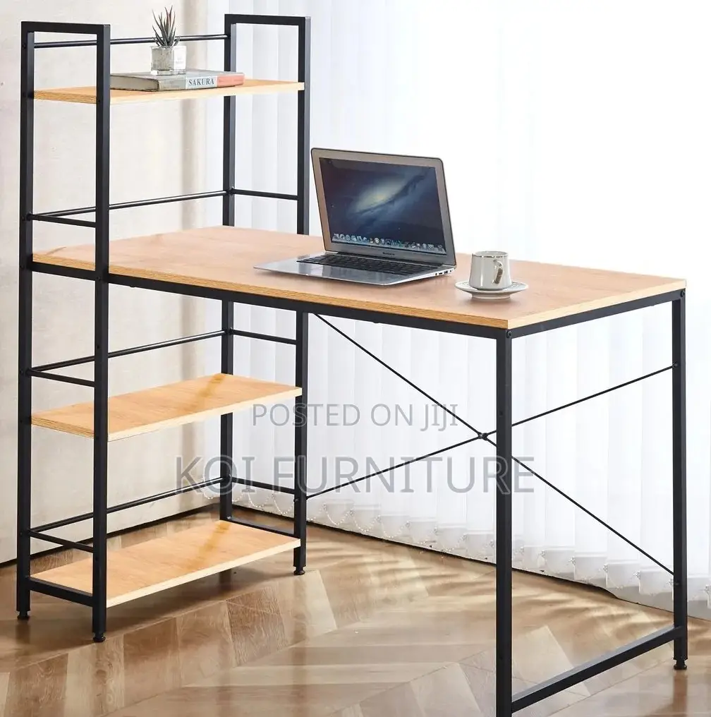 Office Desk; Modern Console Home Office Computer Desk With Shelves
