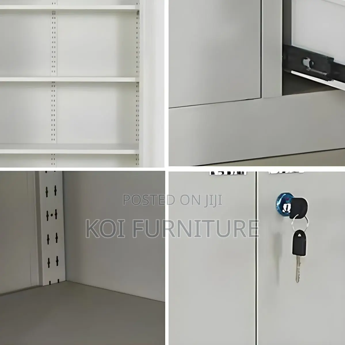 Office Cabinet; Heavy-Duty Steel Office Bookcase With Lock