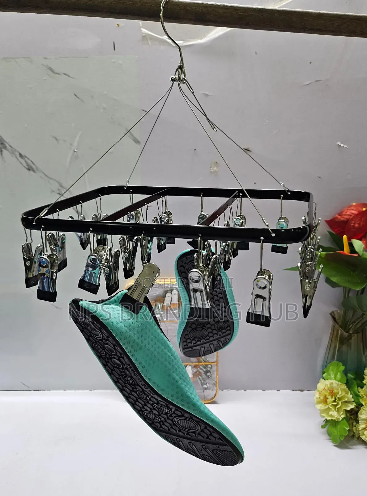 26 Peg Metallic Cloth Drying Rack Hanger P.O